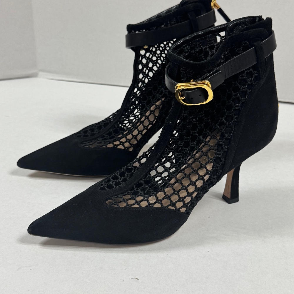 Christian Dior -‎ Paris - Suede Mesh Bootie in Black - Size 37.